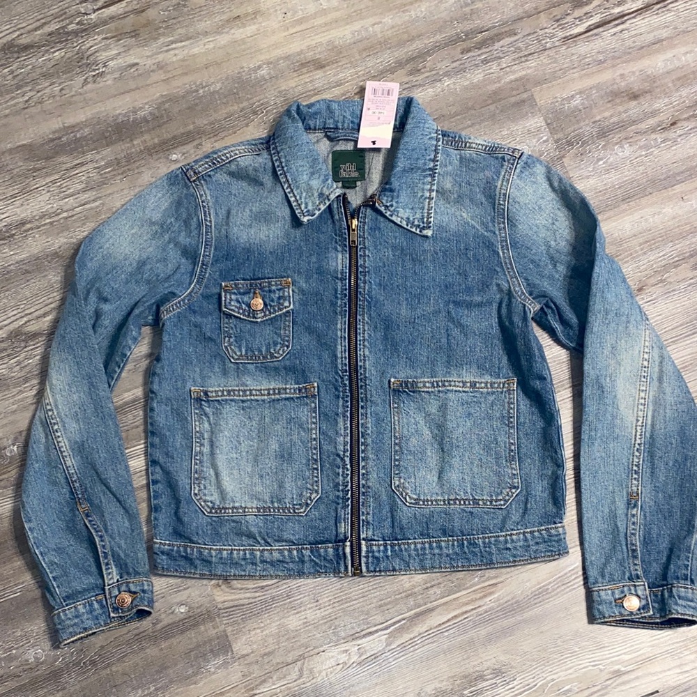 NWT WILD FABLE Denim Zip Front Jacket S